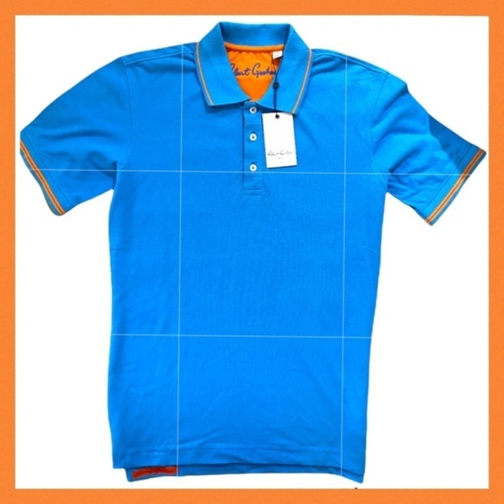 Robert Graham Men's Classic Fit Avondale Aqua Blue Polo Shirt